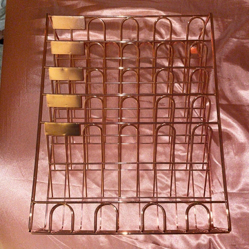 Rose gold organizer